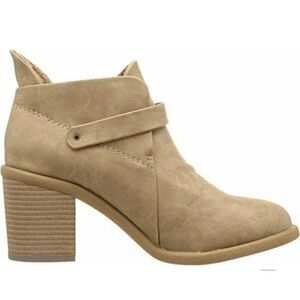 Leather Blowfish heeled booties